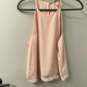 Pink open slit cami blouse